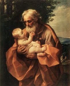 Saint Joseph with the Infant Jesus, Guido Reni (c. 1635) (Wikipedia)